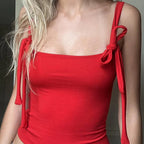 Yara Backless Bow-Tie Top