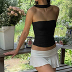 Yasmine Ruched Tie Crop Set