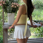 Yasmine Ruched Tie Crop Set