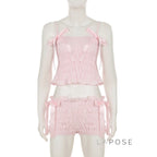 Zaire Bow Pleated Short Set