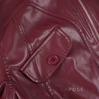 Zaniya Faux Leather Biker Jacket