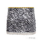 Zaylie Sequin Zebra Mini Skirt