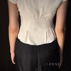 Zehra Puff Sleeve Bow Top