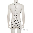 Zen Polka Dot Halter Short Set