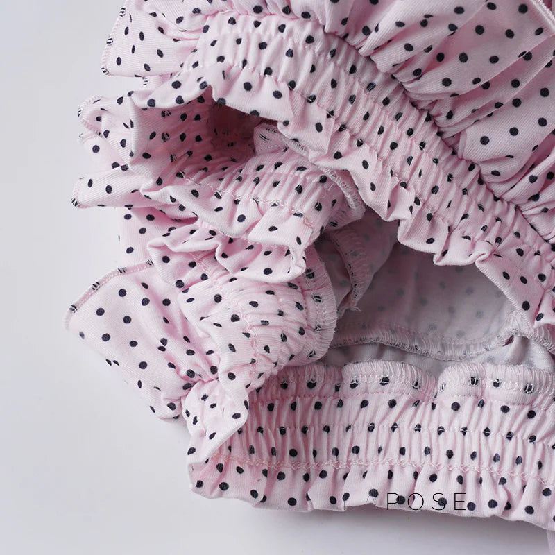 Ziona Polka Dot Ruffle Mini Skirt