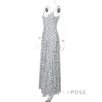 Zulema Polka Dot Mesh Midi Dress