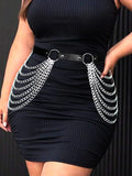 Large Gothic Leather Harness Belt