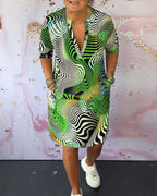 Keira Colorful Printed Dress for Women Vacation Beach Look