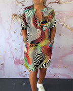 Keira Colorful Printed Dress for Women Vacation Beach Look