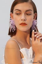 Lavender Elegant Diamond Earrings