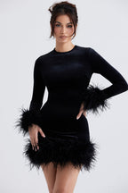 Lidia Boutique Women's Velvet Mini Dress Elevated Occasion Wear