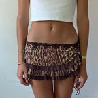 Layered Ruffles A-Line Skirt