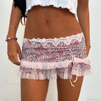 Layered Ruffles A-Line Skirt