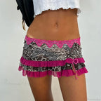 Layered Ruffles A-Line Skirt