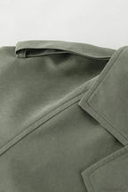 Lazy Casual Chic Wide Collar Tie Waist Trench Coat