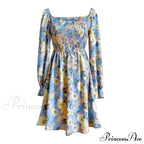Leaf Print Sleeveless Midi Dress