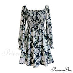 Leaf Print Sleeveless Midi Dress