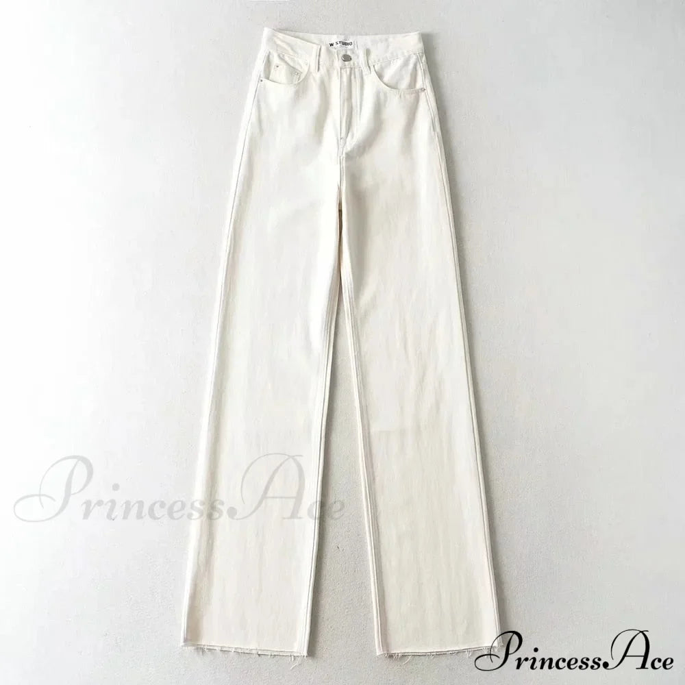 Leg Straight Denim Casual Fashion Women's - Baggy Jeans High Waist Fit