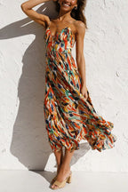 Eva Elegant Colored Dress with V-neck for Women Comfortable Daily Wear