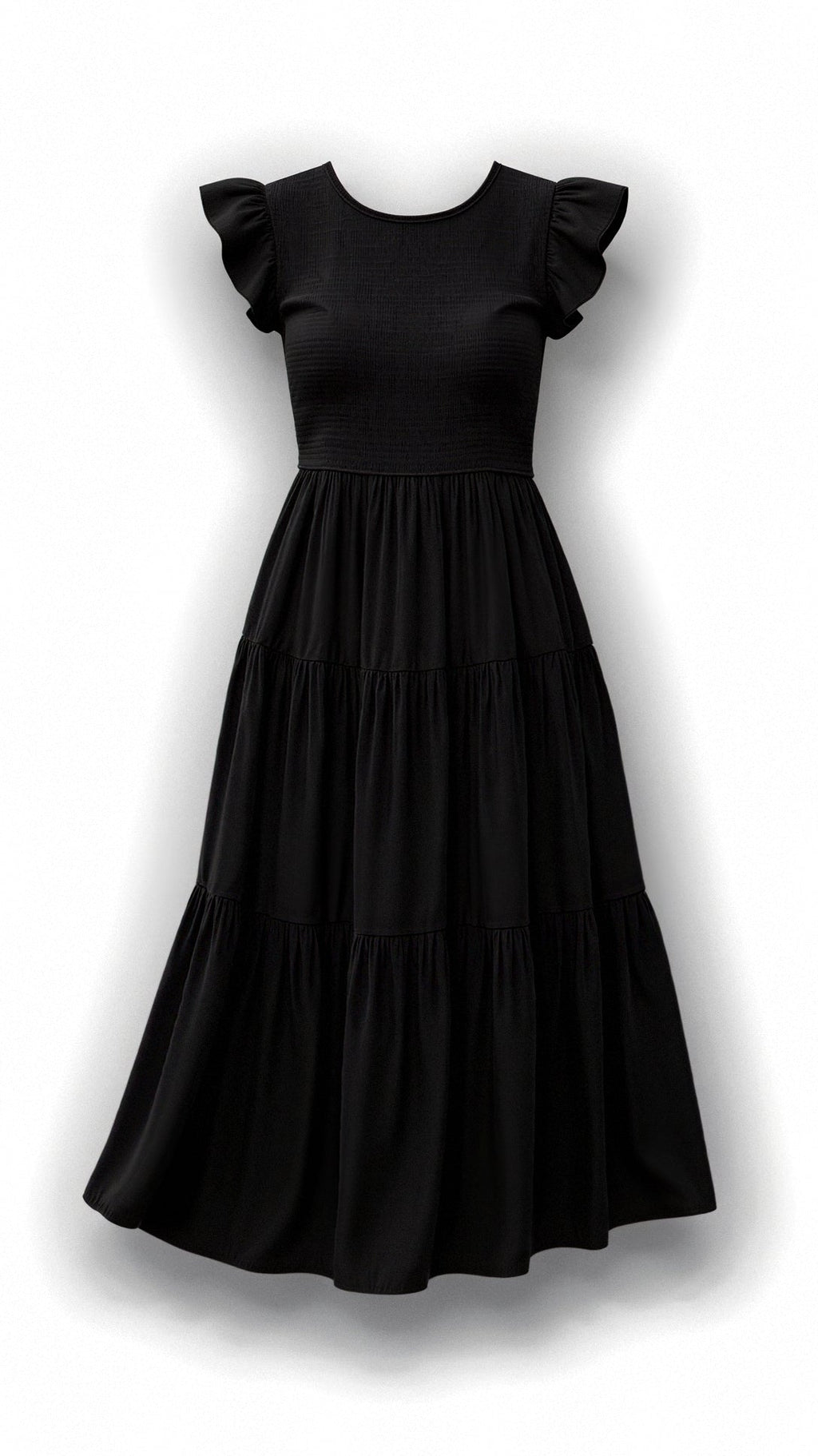 Pilar Chic Smocked Summer Midi Dress Pleated Designer Edit