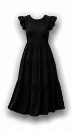 Pilar Chic Smocked Summer Midi Dress Pleated Designer Edit