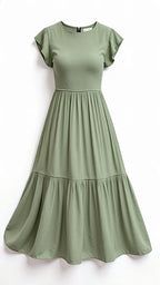 Pilar Chic Smocked Summer Midi Dress Pleated Designer Edit