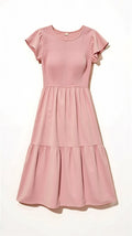 Pilar Chic Smocked Summer Midi Dress Pleated Designer Edit