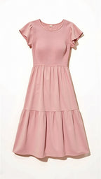 Pilar Chic Smocked Summer Midi Dress Pleated Designer Edit