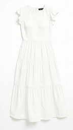 Pilar Chic Smocked Summer Midi Dress Pleated Designer Edit