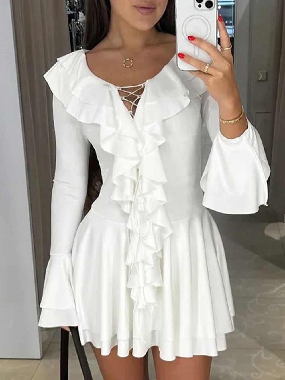 Lennon Ruffled Mini Dress