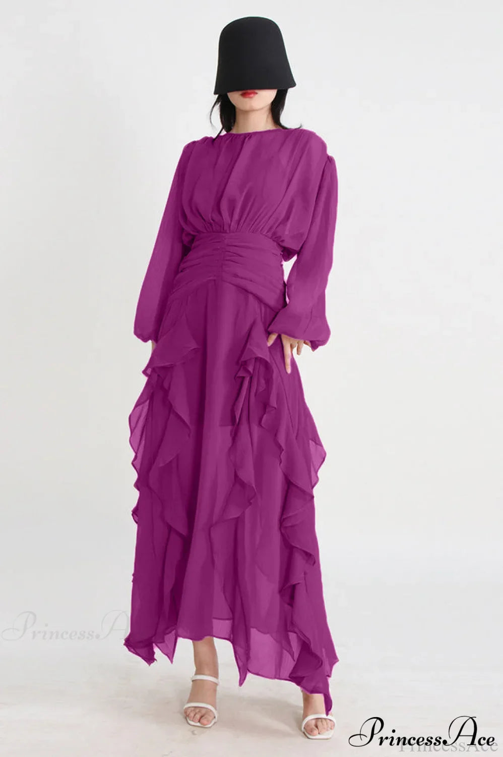 Leonie Ballon Stylish Sleeve Maxi Dress