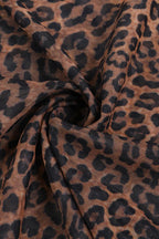 Leopard Cami Backless Fitted Maxi Dress