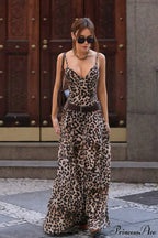 Leopard Cami Sexy Print Maxi Dress