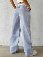 Leopard Drawstring Elastic Waist Loose Winter Pant