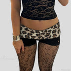 Leopard Patchwork Skinny Short