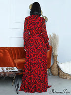 Leopard Print Graceful Patchwork Hollow-out Sweater