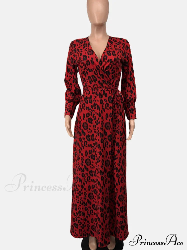 Leopard Print Graceful Patchwork Hollow-out Sweater
