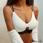 Leopard Sports Bra Tank Vest Lace Up Backless Crop Top