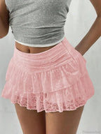 Leopard Tiered Half Slip Skirt