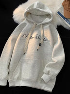 Letter Print Autumn Goth Fashion Hoodie