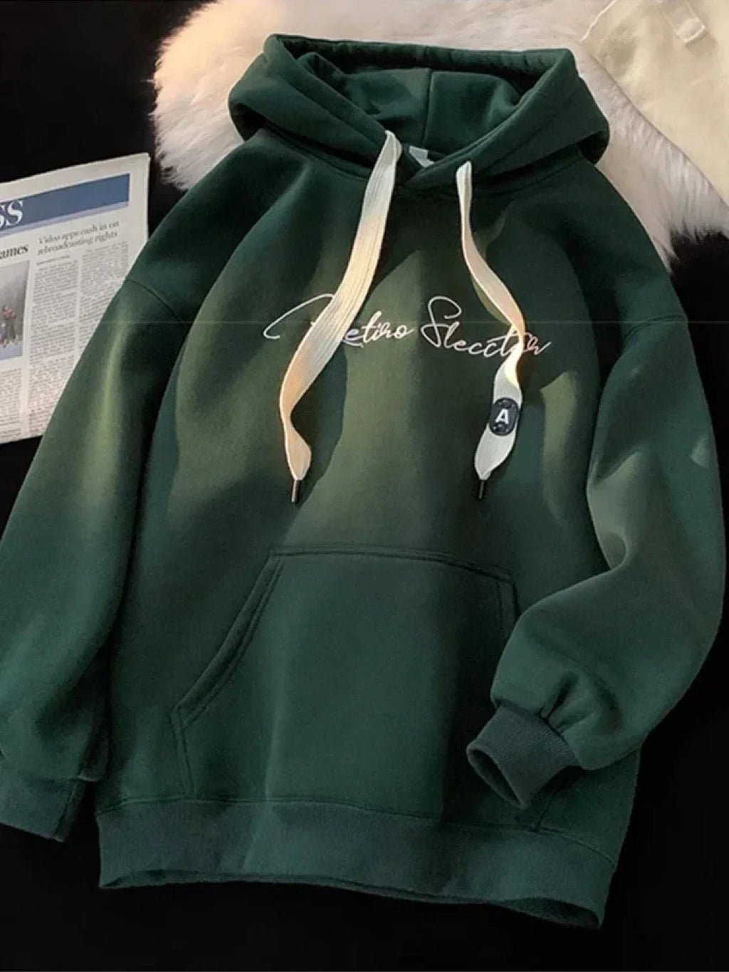 Letter Print Autumn Goth Fashion Hoodie