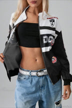 Letter Print Long Sleeve Fashion Jacket