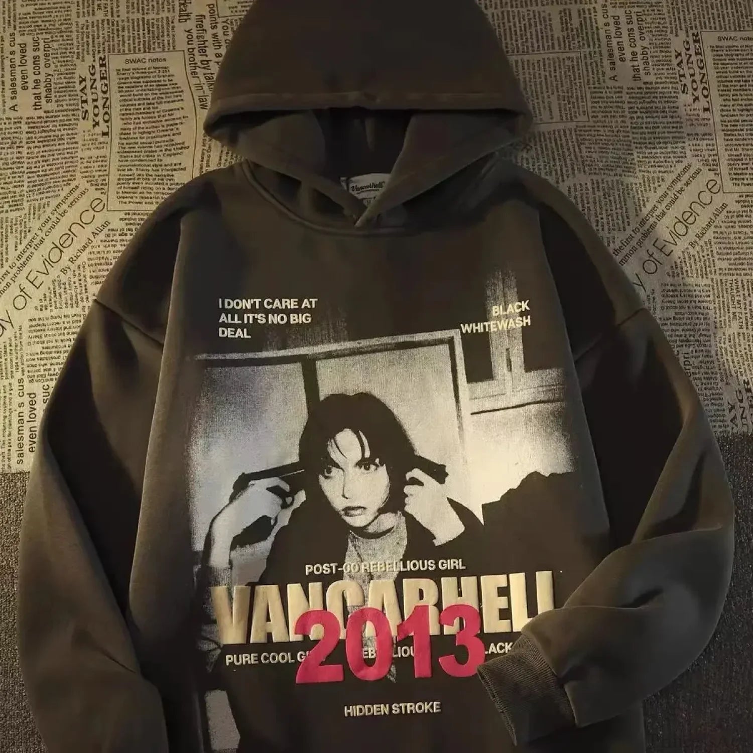 Letter Print Women Casual Hoodie