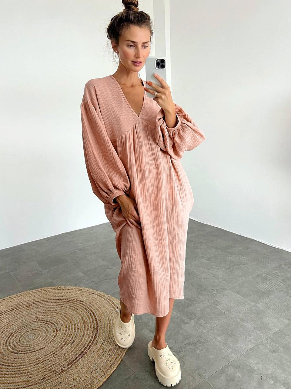 Begoña Chic Casual Dress Elevated Occasion Wear