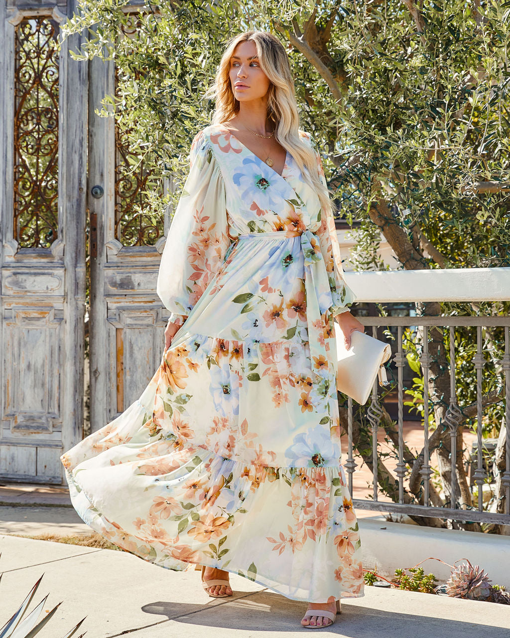 Little Bit Of Sunshine Floral Maxi Dress Mint