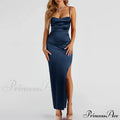 Lola High Slit Charming Satin Dress 2
