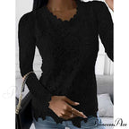 Long Arm Lace for Blouse Blouse Flowered Women