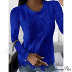 Long Arm Lace for Blouse Blouse Flowered Women