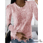 Long Arm Lace for Blouse Blouse Flowered Women