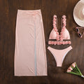 Long Dress Cover Up Bikini Three Piece Swimsuit